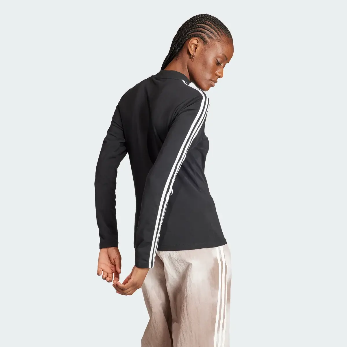 Adidas Adicolor Classics 3-Stripes High Neck Long-Sleeve Top. 3
