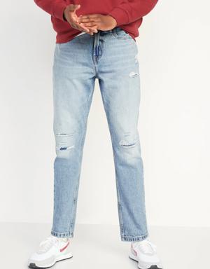 Loose Taper Ankle Jeans blue