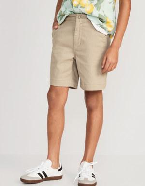 Old Navy Straight Twill Shorts for Boys (Above Knee) beige