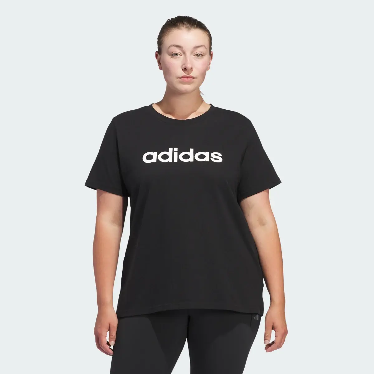 Adidas Linear Logo Tee (Plus Size). 2