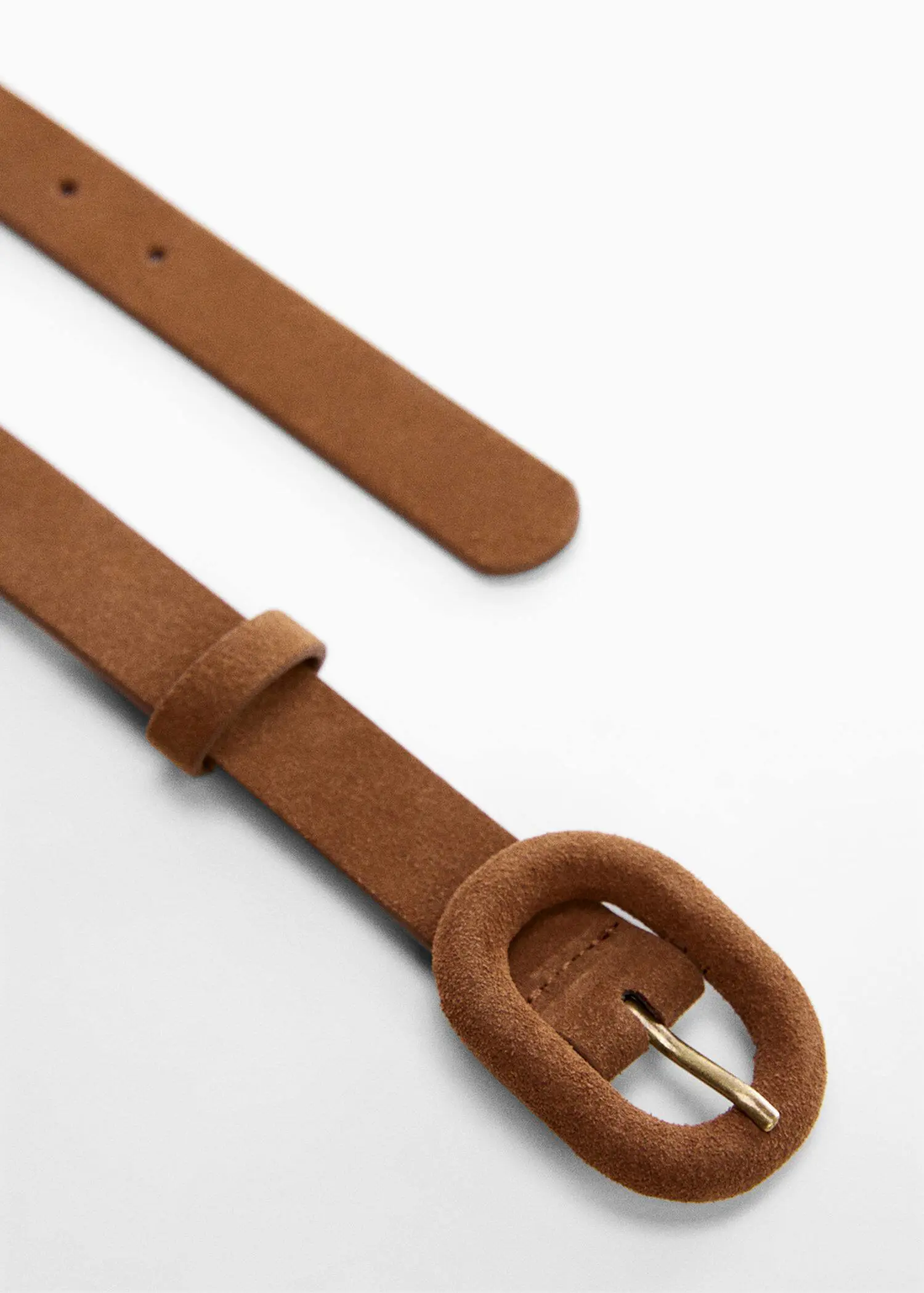 Mango Leather belt with wide buckle. 2