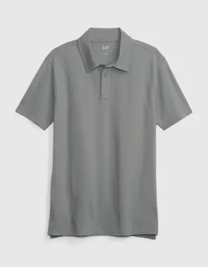Refined Pique Polo Shirt gray