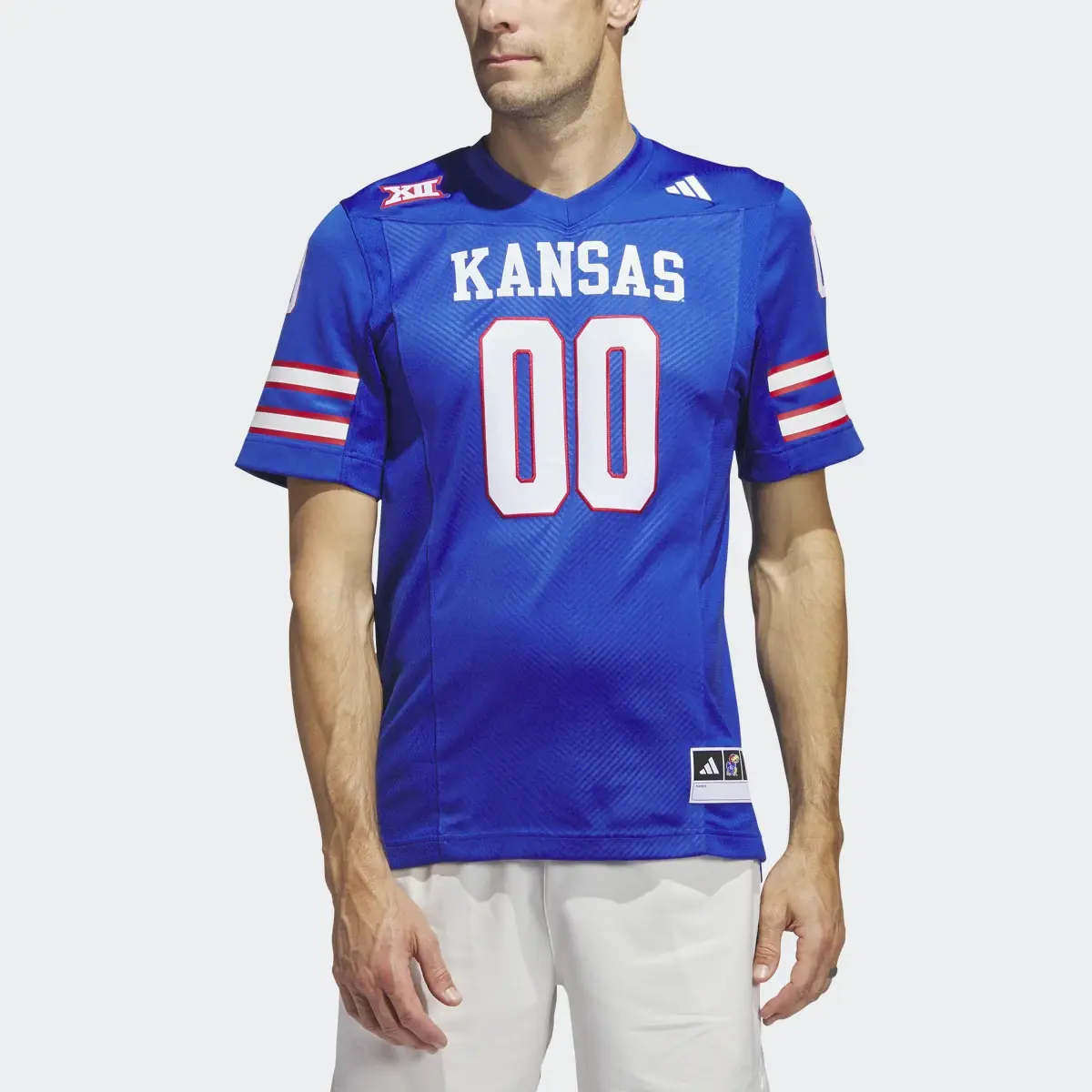 Adidas Kansas Football Off-Field Home Jersey. 1