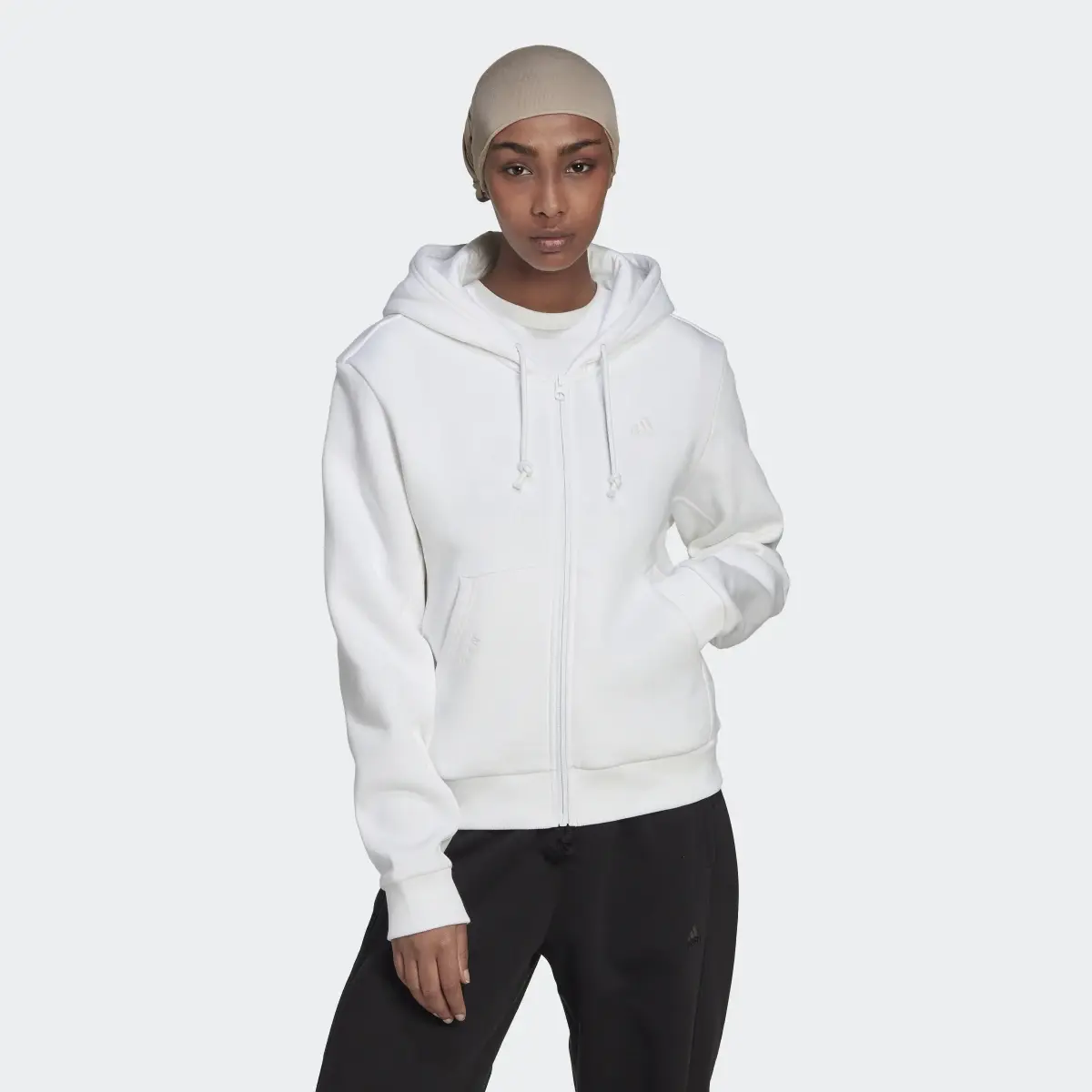 Adidas ALL SZN Fleece Full-Zip Hoodie. 2