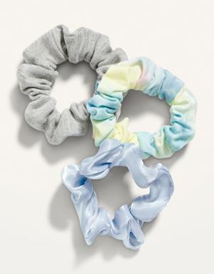 Hair Scrunchie 3-Pack for Girls blue