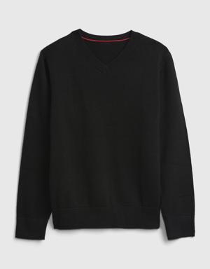 Gap Kids Organic Cotton Uniform Sweater black