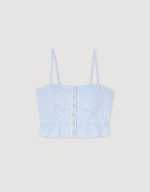 Striped bustier top Login to add to Wish list