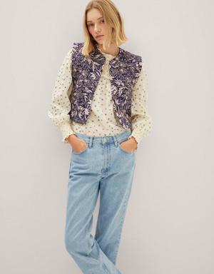 Floral quilted gilet