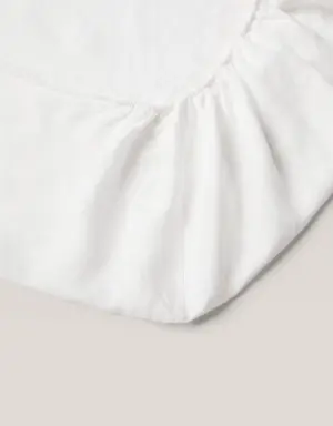 Spannbetttuch aus 100 % Leinen für 90 cm Bett