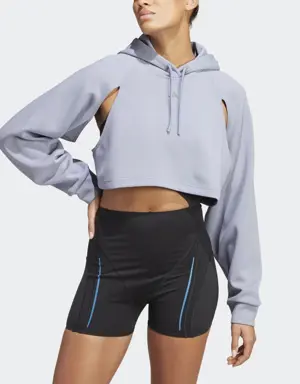 Adidas Sweat-shirt à capuche de training court HIIT AEROREADY