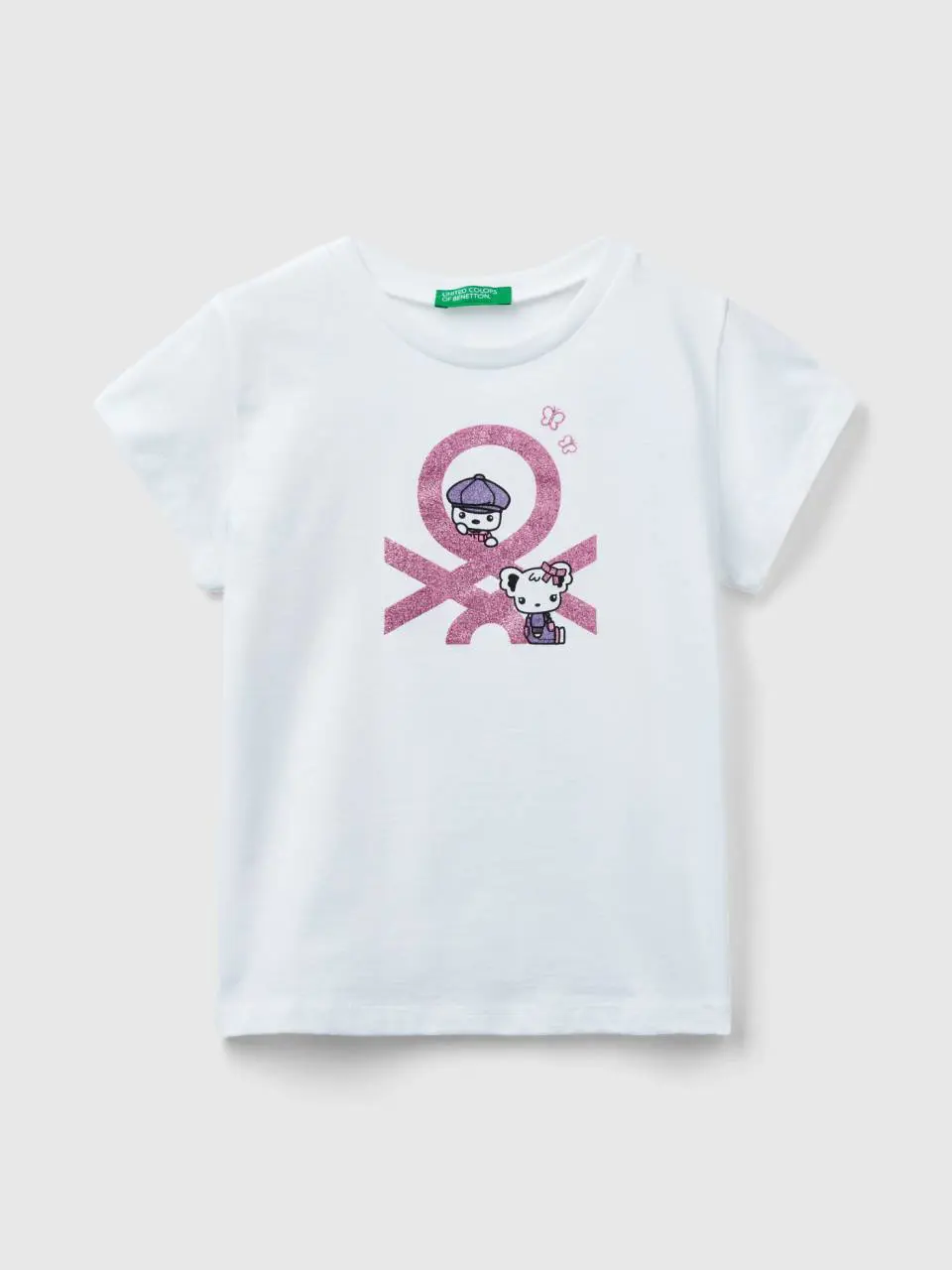 Benetton t-shirt with print in organic cotton. 1