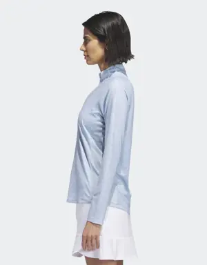Adidas Essentials Long Sleeve Printed Mock Polo Shirt. 3 Adidas Essentials Long Sleeve Printed Mock Polo Shirt. 3
