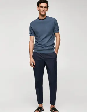Mango Slim-fit cotton trousers