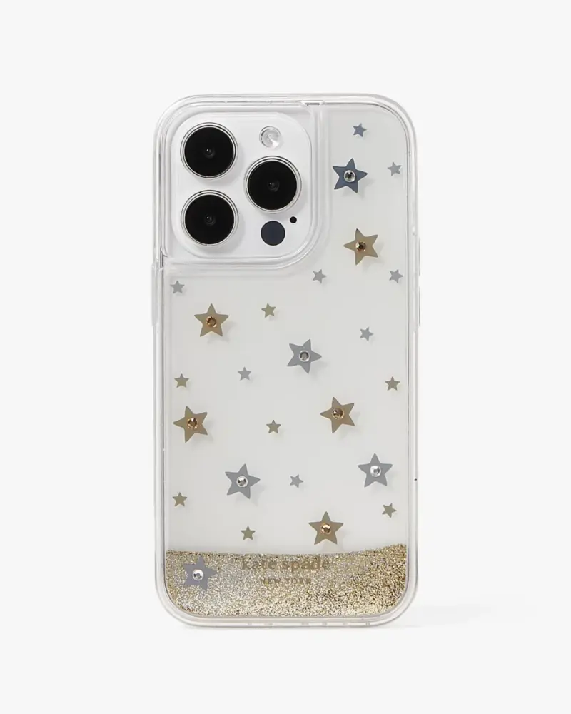 Kate Spade Starlight Liquid Glitter iPhone 14 Pro Case. 1