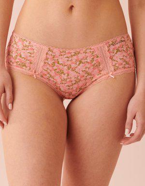 Cotton and Lace Detail Hiphugger Panty