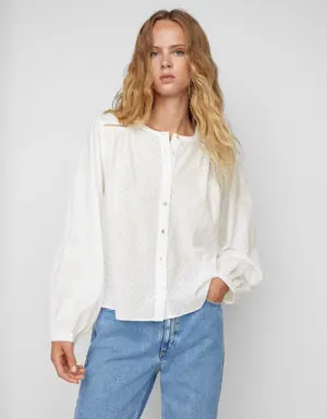 Plumeti cotton blouse