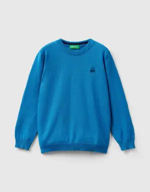 regular fit sweater in 100% cotton