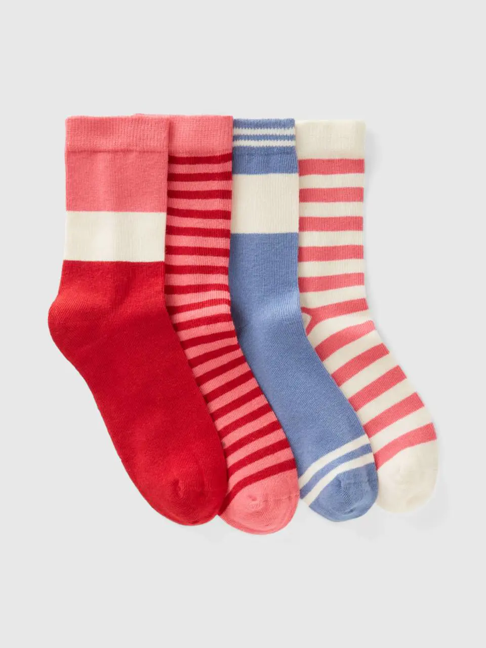 Benetton four pairs of striped socks. 1