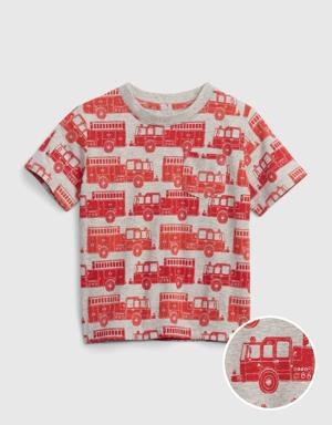 Gap Toddler 100% Organic Cotton Mix and Match Pocket T-Shirt red