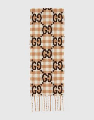 Childrens GG wool blend scarf