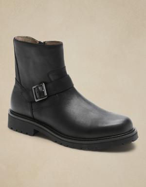 Banana Republic Heritage Rider Leather Moto Boot black