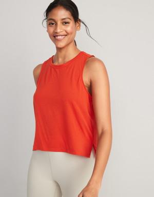 Old Navy UltraLite All-Day Performance Crop Tank Top for Women red