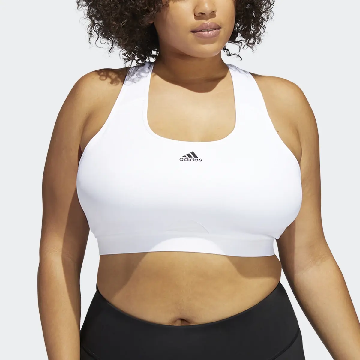 Adidas Powerreact Training Medium-Support Bra (Plus Size). 1