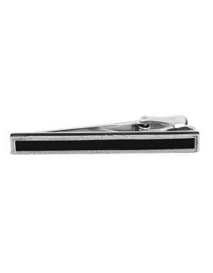 Onyx and Sterling Silver Tie Clip