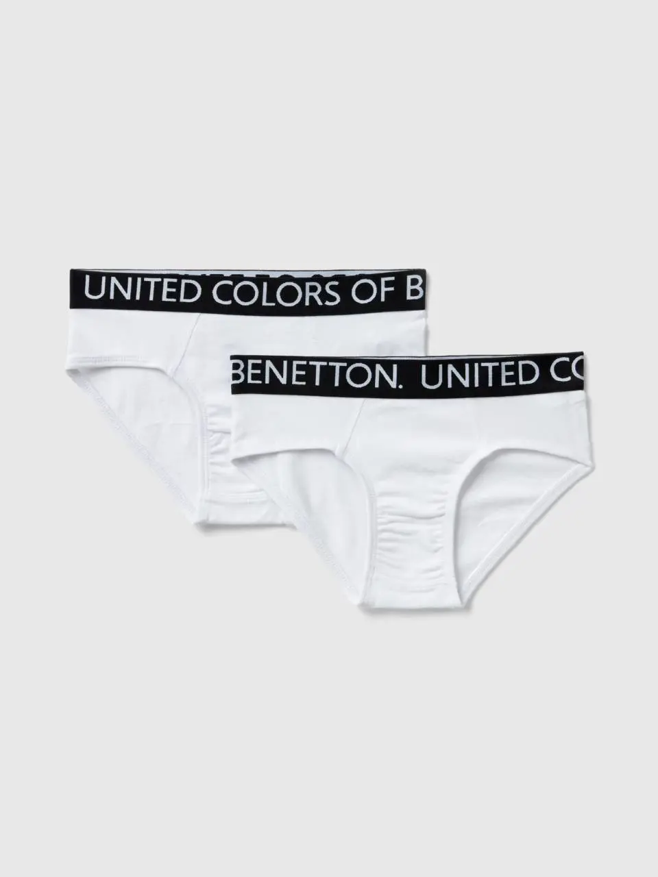 Benetton two briefs with logoed elastic. 1