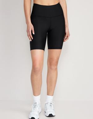 Old Navy High-Waisted PowerSoft Biker Shorts for Women -- 8-inch inseam black