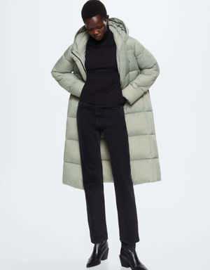 Mango Quilted long coat