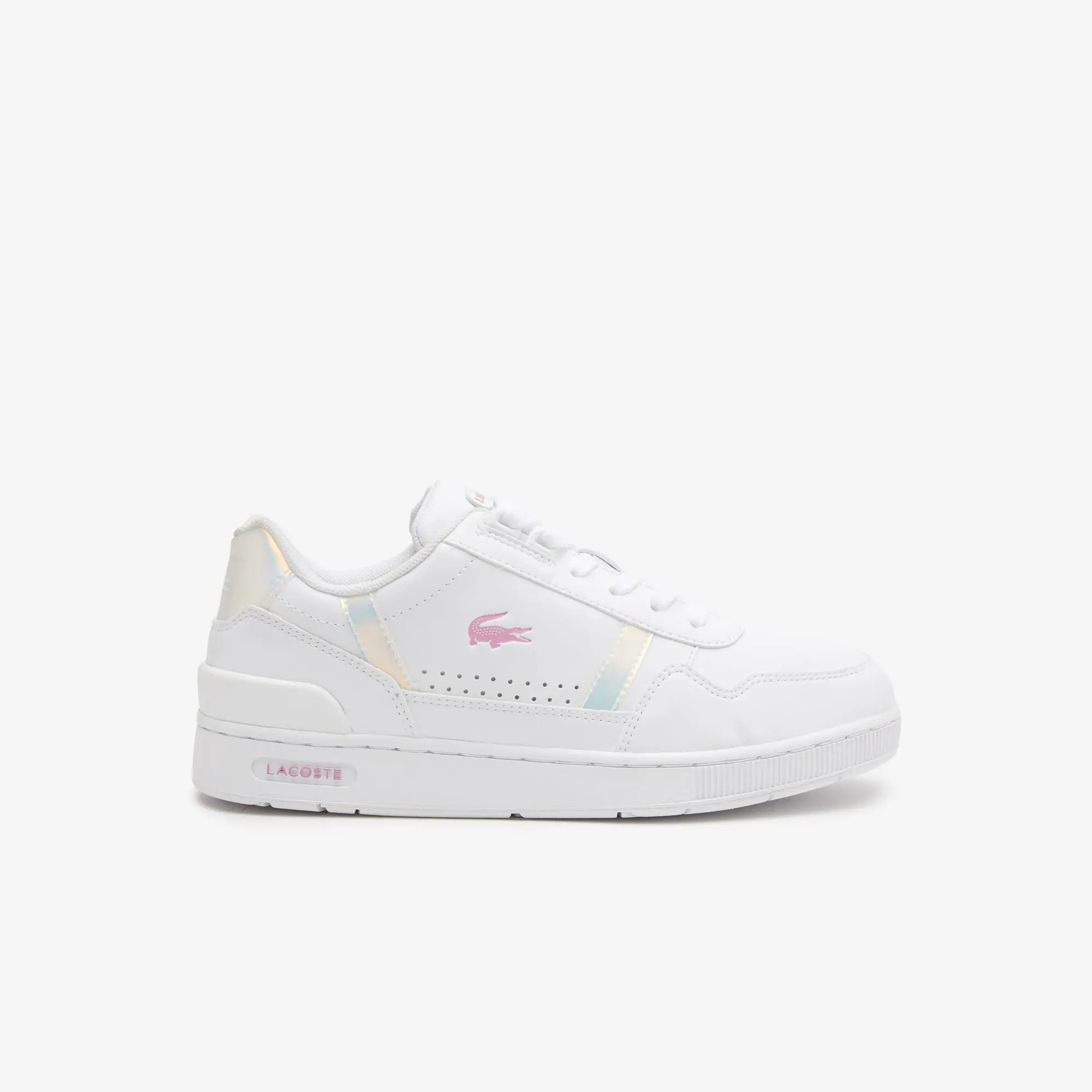 Lacoste Juniors' T-Clip Synthetic Popped Heel Trainers. 1