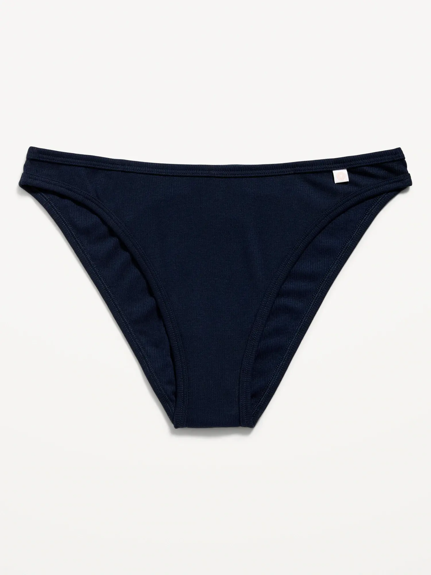 Old Navy High-Waisted French-Cut Rib-Knit Bikini Underwear for Women blue. 1