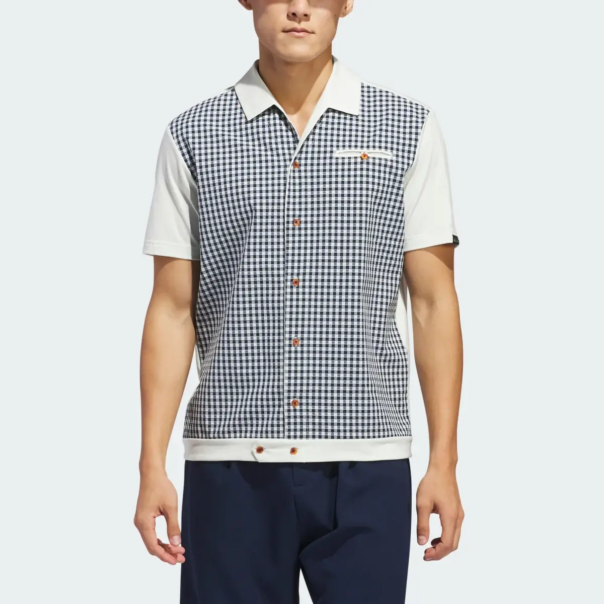 Adidas x Malbon Button Polo Shirt. 1