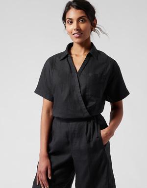 Playa Linen Tie Top