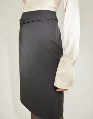 Pencil belt skirt
