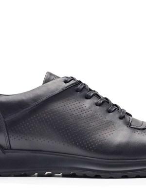 Siyah Baskı Sneaker Erkek Ayakkabı -11886-