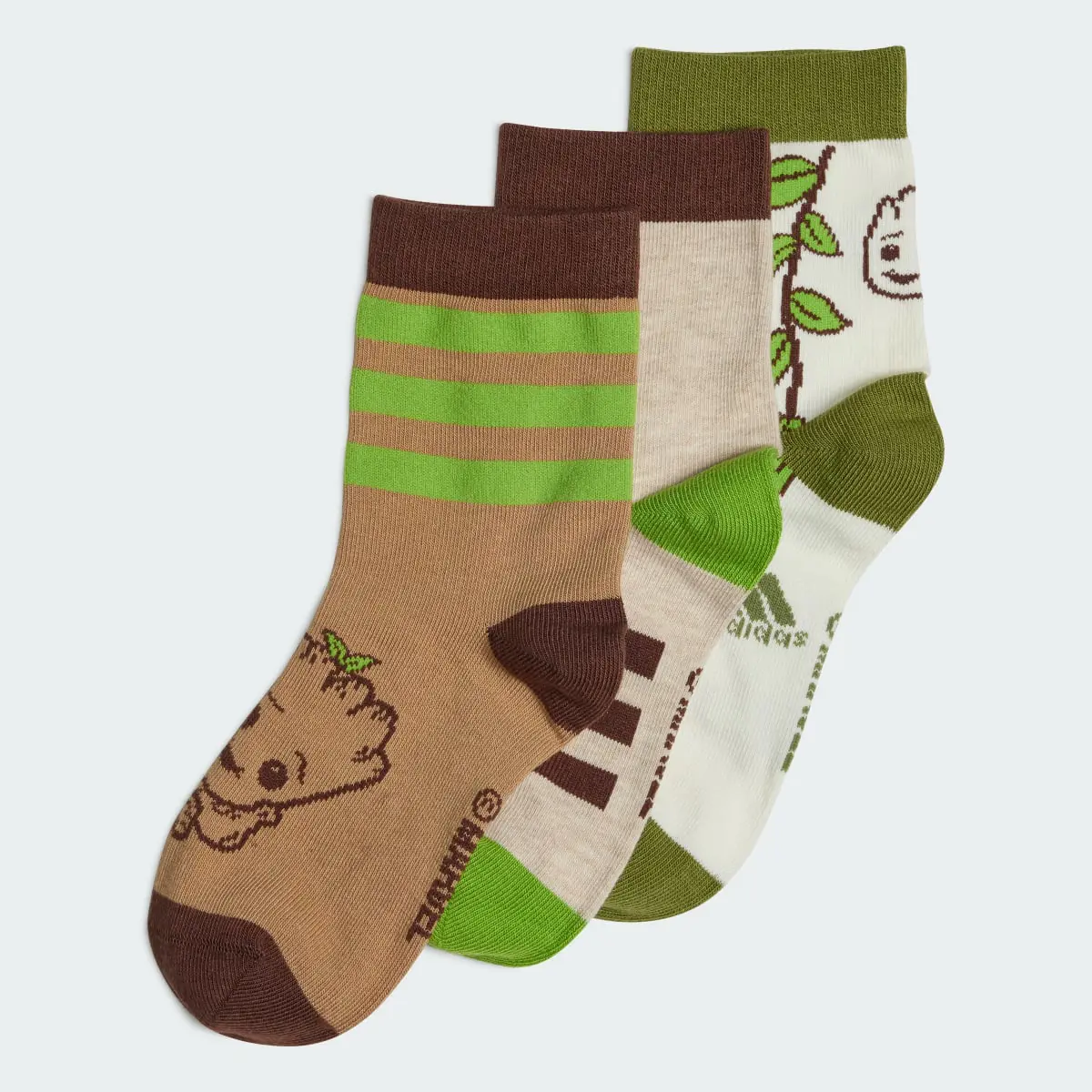 Adidas Chaussettes mi-mollet Marvel I Am Groot (3 paires). 2