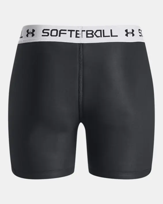 Under Armour Girls' UA Softball Slider Shorts. 2