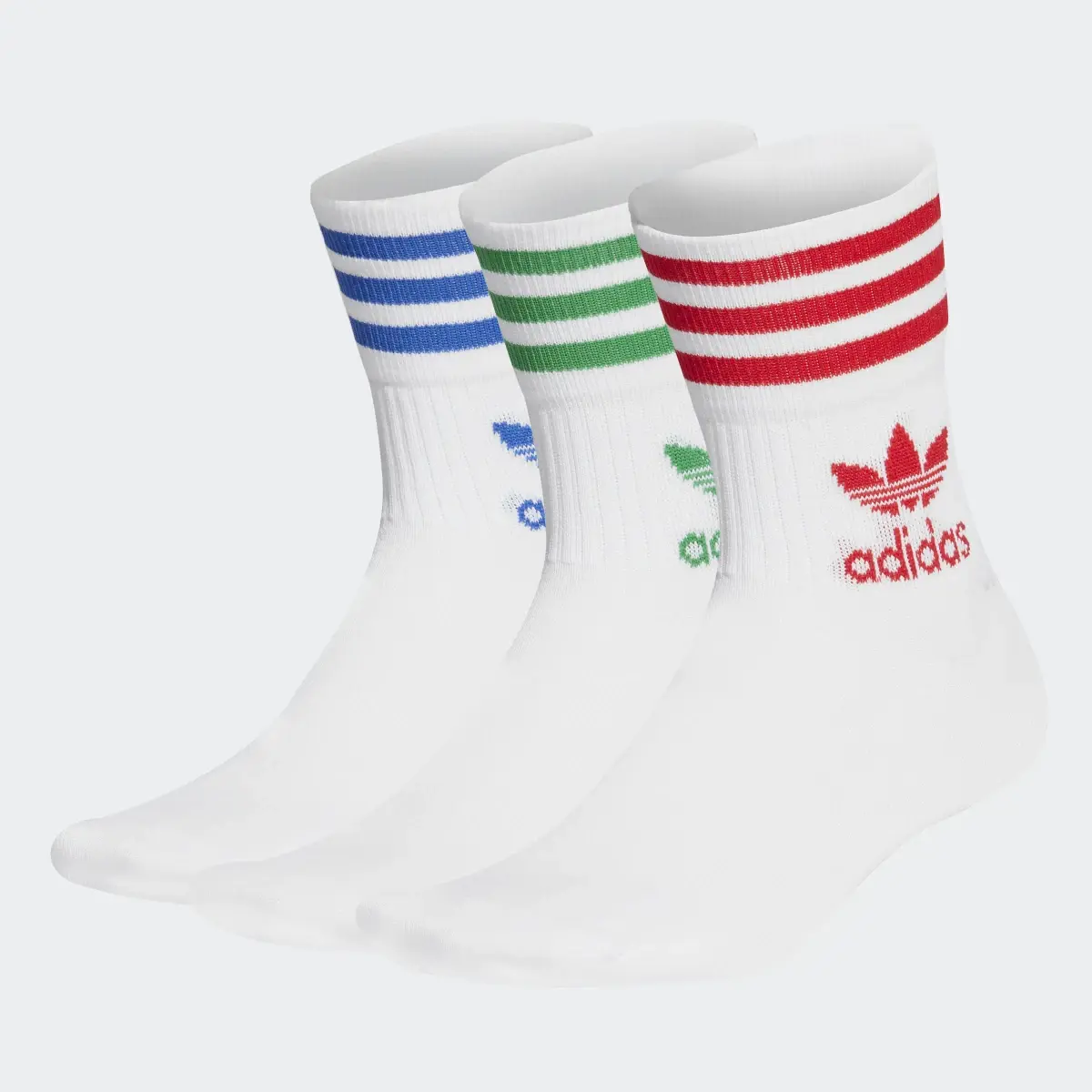 Adidas Enjoy Summer Mid Cut Crew Socks 3 Pairs. 2