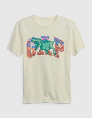 Gap Kids 100% Organic Cotton Graphic T-Shirt beige