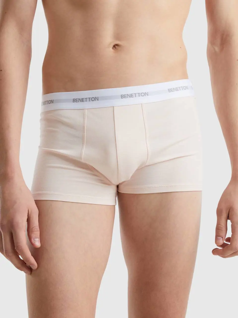 Benetton pink boxers in stretch organic cotton. 1