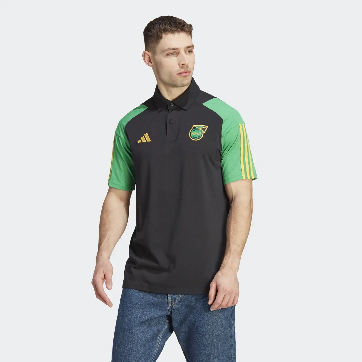 Adidas Playera Polo de Algodón Tiro 23 Jamaica. 2