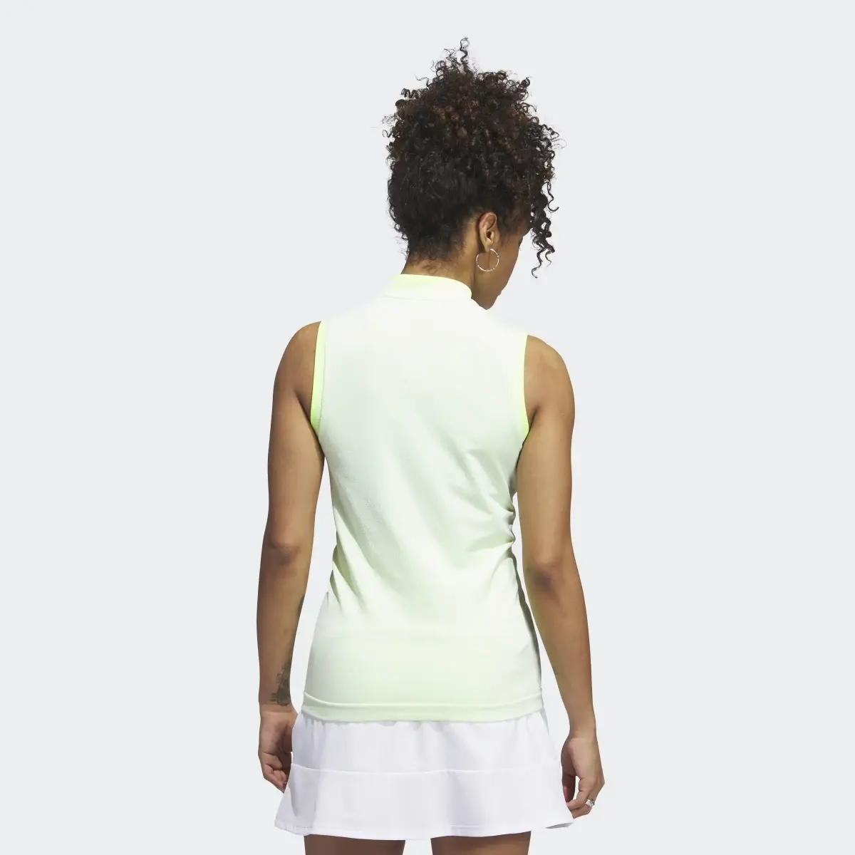 Adidas Ultimate365 Tour PRIMEKNIT Sleeveless Polo Shirt. 3