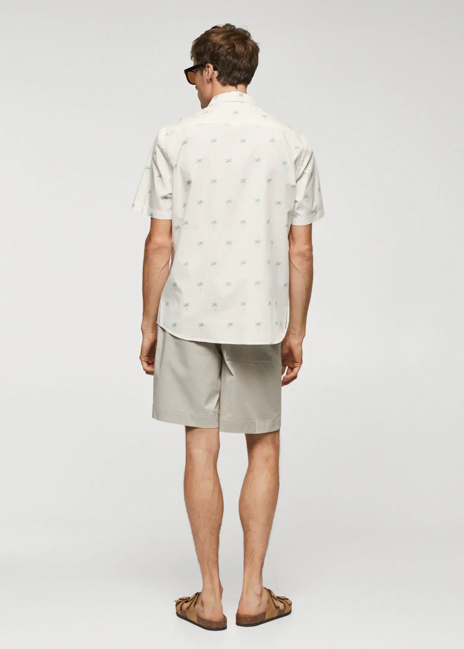 Mango Palm print cotton shirt. 3