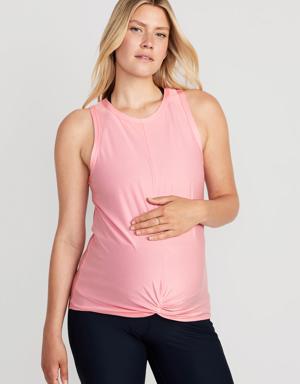 Maternity Sleeveless Cloud 94 Soft Twist-Front Top pink