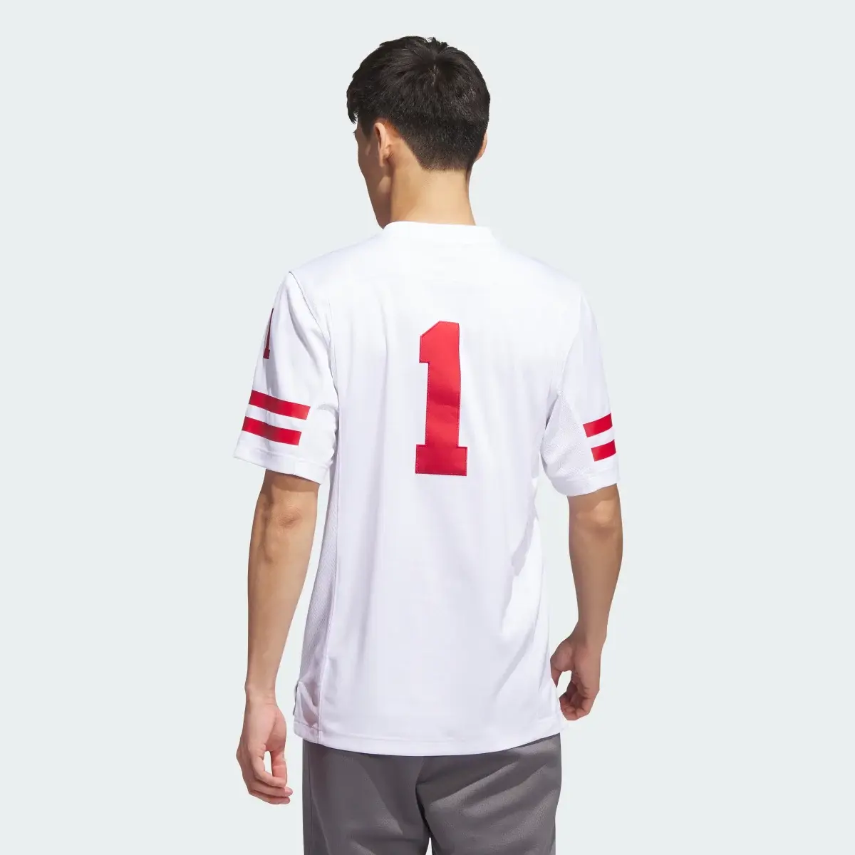 Adidas Nebraska Football Off-Field Away Jersey. 3