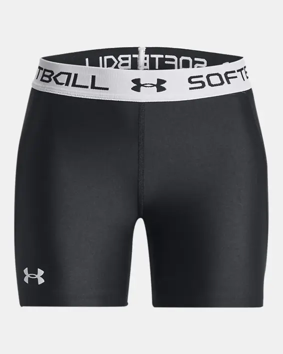 Under Armour Girls' UA Softball Slider Shorts. 1
