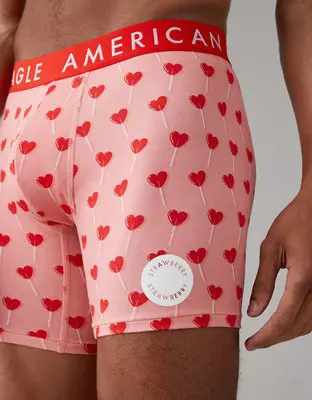 American Eagle O Valentine Hearts Scratch + Sniff 6" Classic Boxer Brief. 1