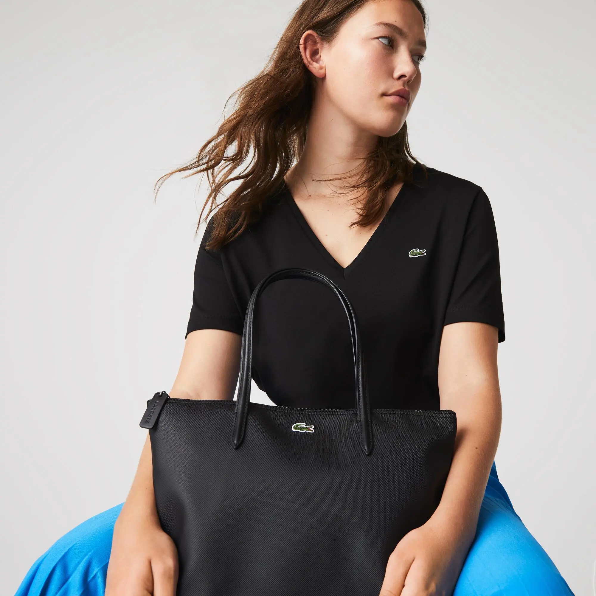 Lacoste Damen L.12.12 Concept Kleine Tote Bag mit Reißverschluss. 1
